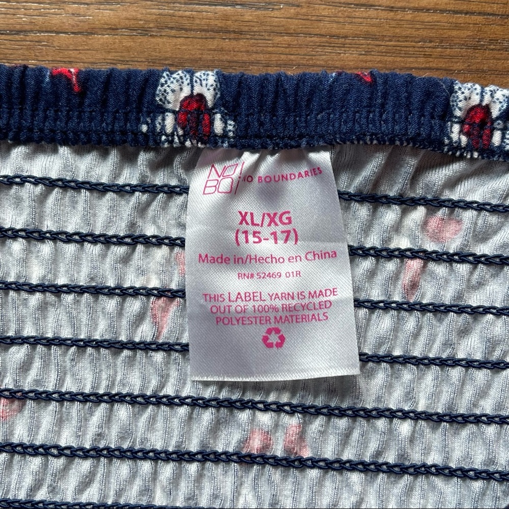 No Boundaries strapless red white & blue floral mini dress size XL (jrs) - Picture 11 of 13
